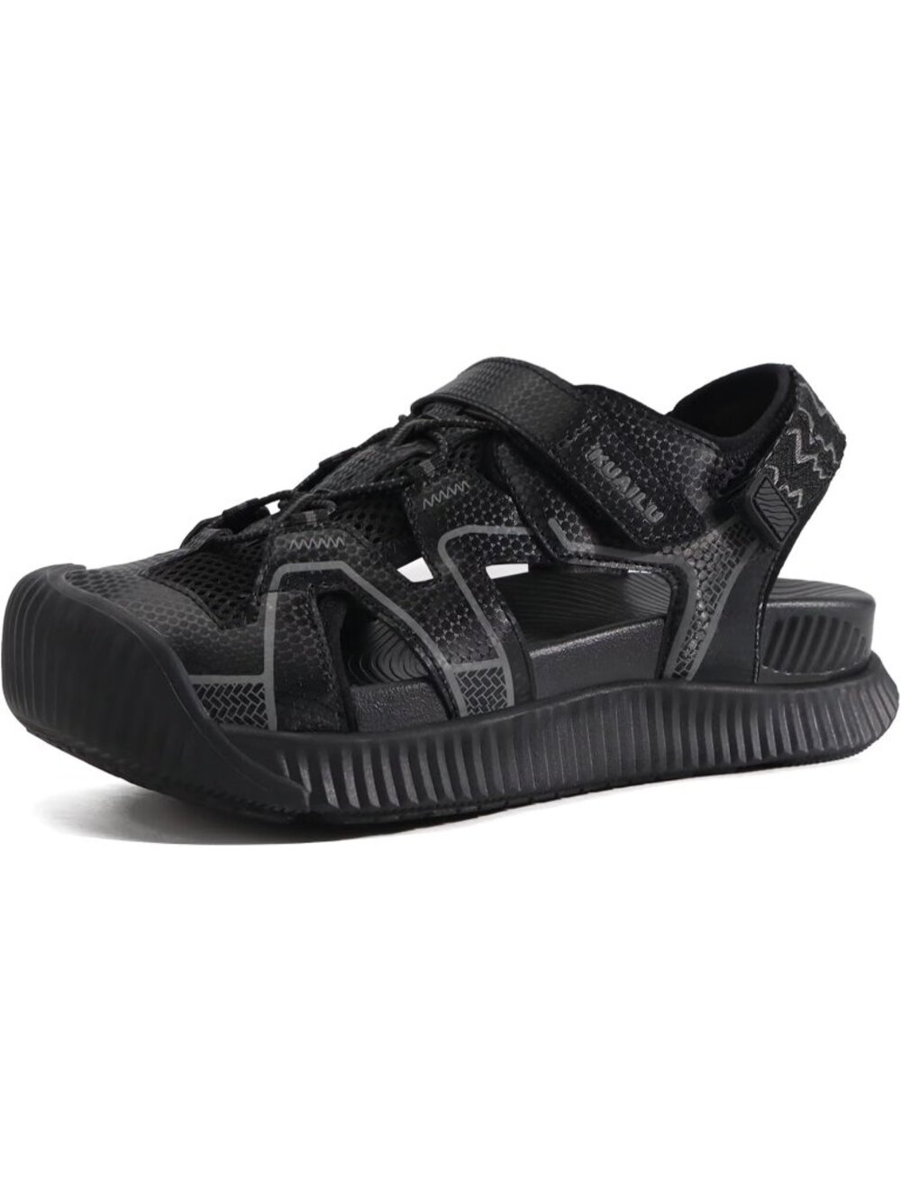 🆕Women's Black Orthotic Walking Arch Support Closed Toe Sport Hiking Sandals
